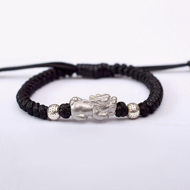 PURE Silver LUCKY FORTUNE PIXIU Feng Shui Bracelet